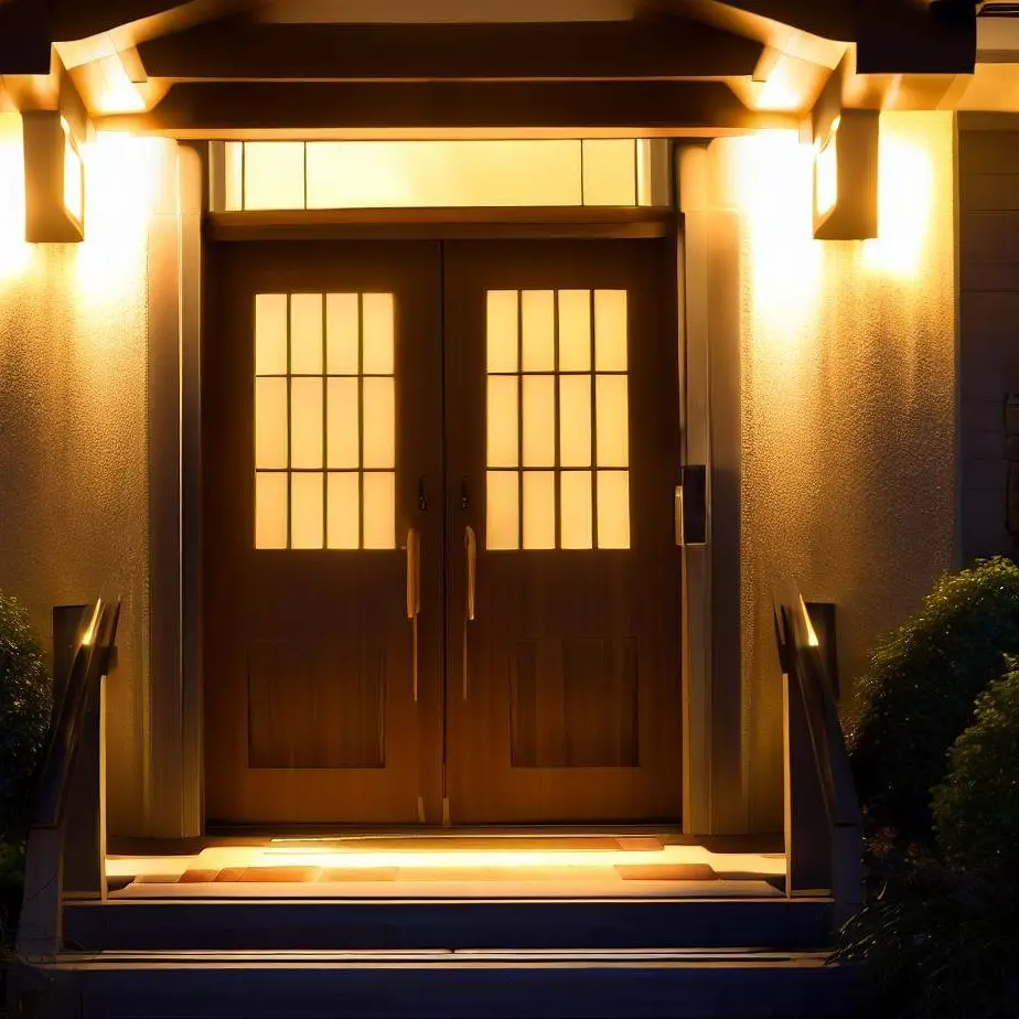 Drzwiach wejściowych - oświetlenie zewnętrzne domu